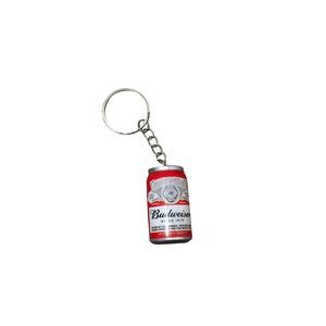Retro Novelty Budweiser Beer Can Simulation Keychain